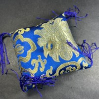 Handmade 4 inch brocade Buddhist square singing bowl cushion Pillow Nepal